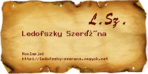 Ledofszky Szeréna névjegykártya